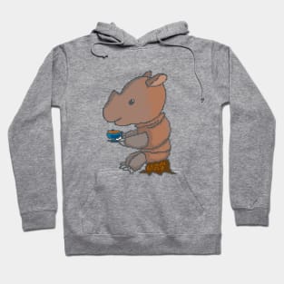 Rhino drinking a cup of tea Hoodie